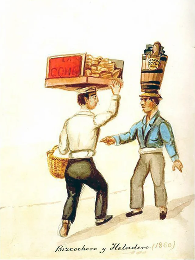 Biscuit seller and ice-cream seller, Pancho Fierro