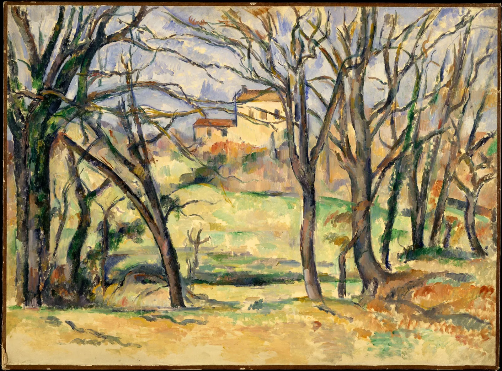 Arbres et maisons au lieu dit "La Durane", Paul Cézanne