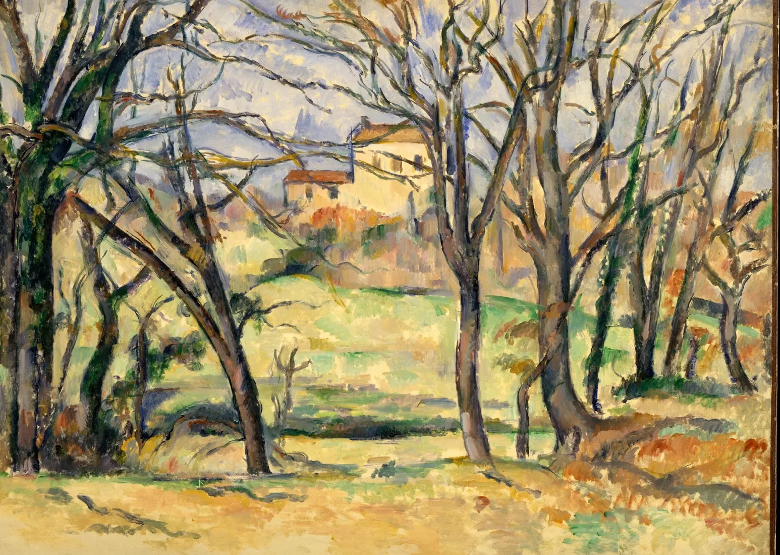 Arbres et maisons au lieu dit "La Durane", Paul Cézanne