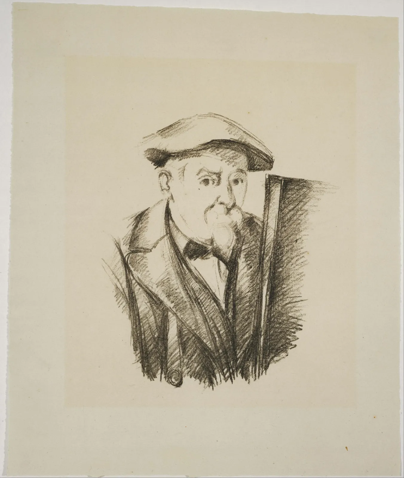 Autoportrait de Cézanne, en litho, Paul Cézanne