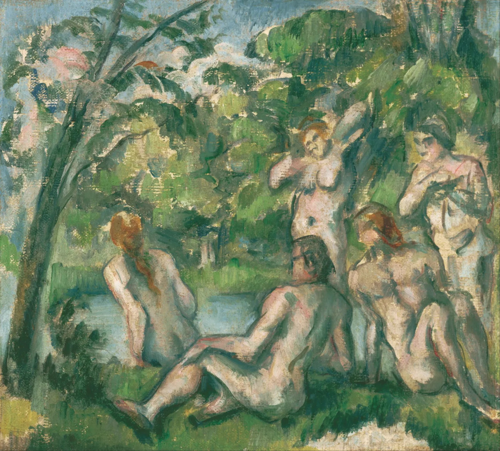 Baigneurs et baigneuses, Paul Cézanne