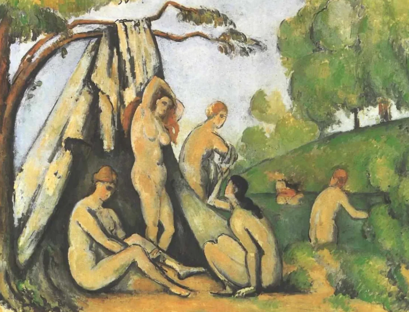 Baigneuses devant la tente, Paul Cézanne