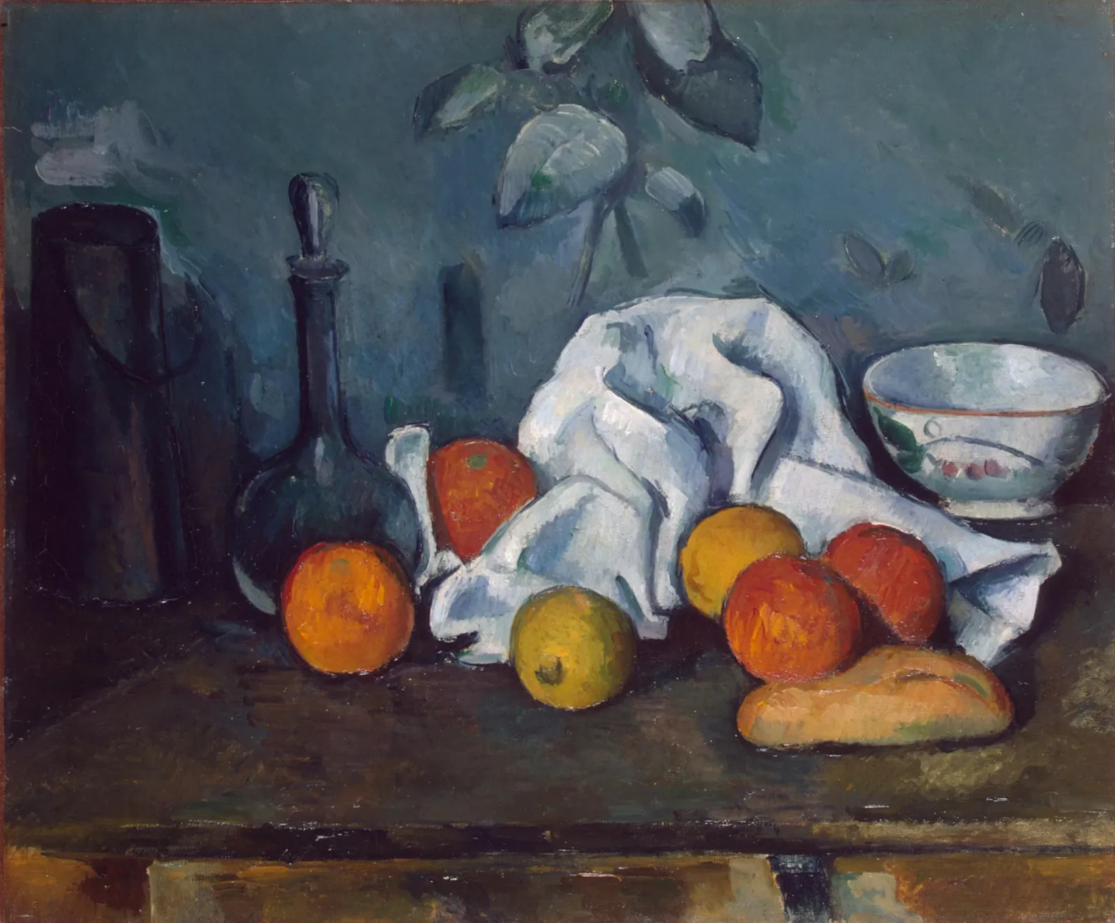 Boîte à lait, carafe et bol, Paul Cézanne