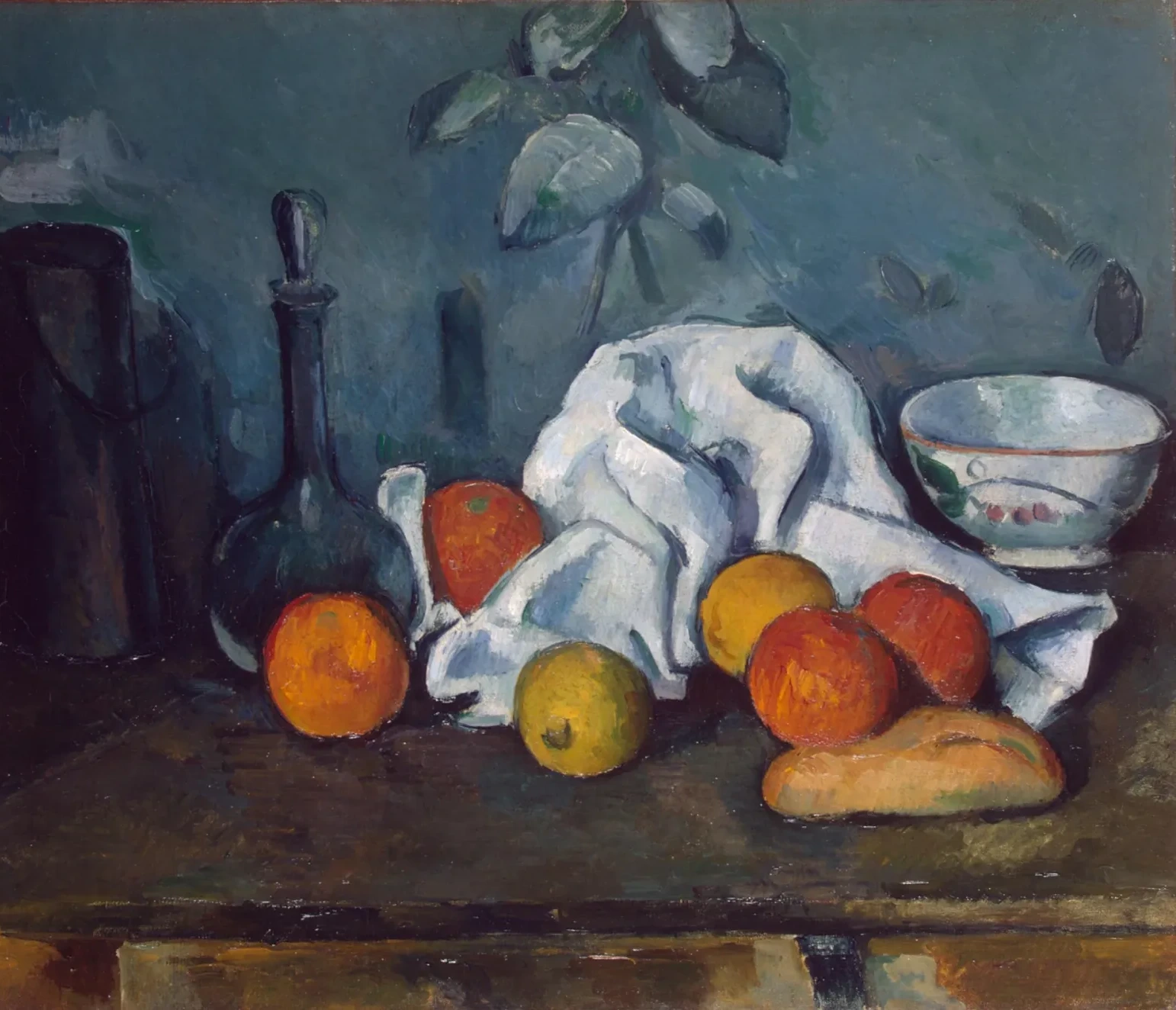 Boîte à lait, carafe et bol, Paul Cézanne