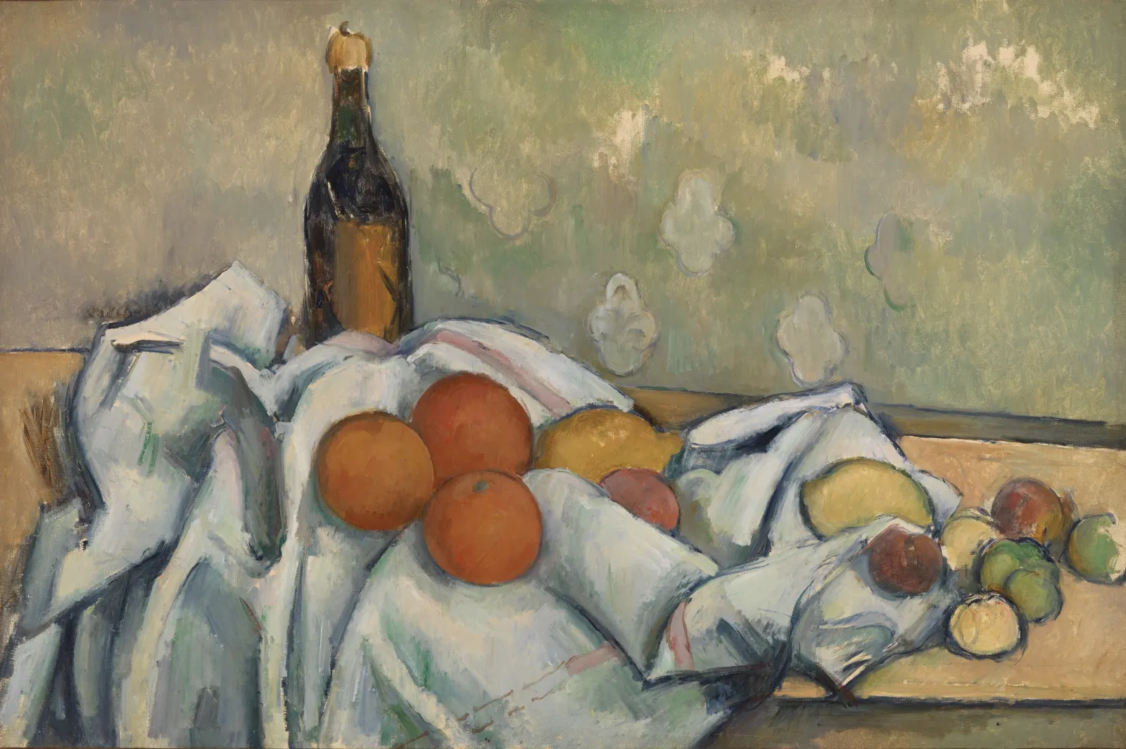 Bouteille et fruits, Paul Cézanne