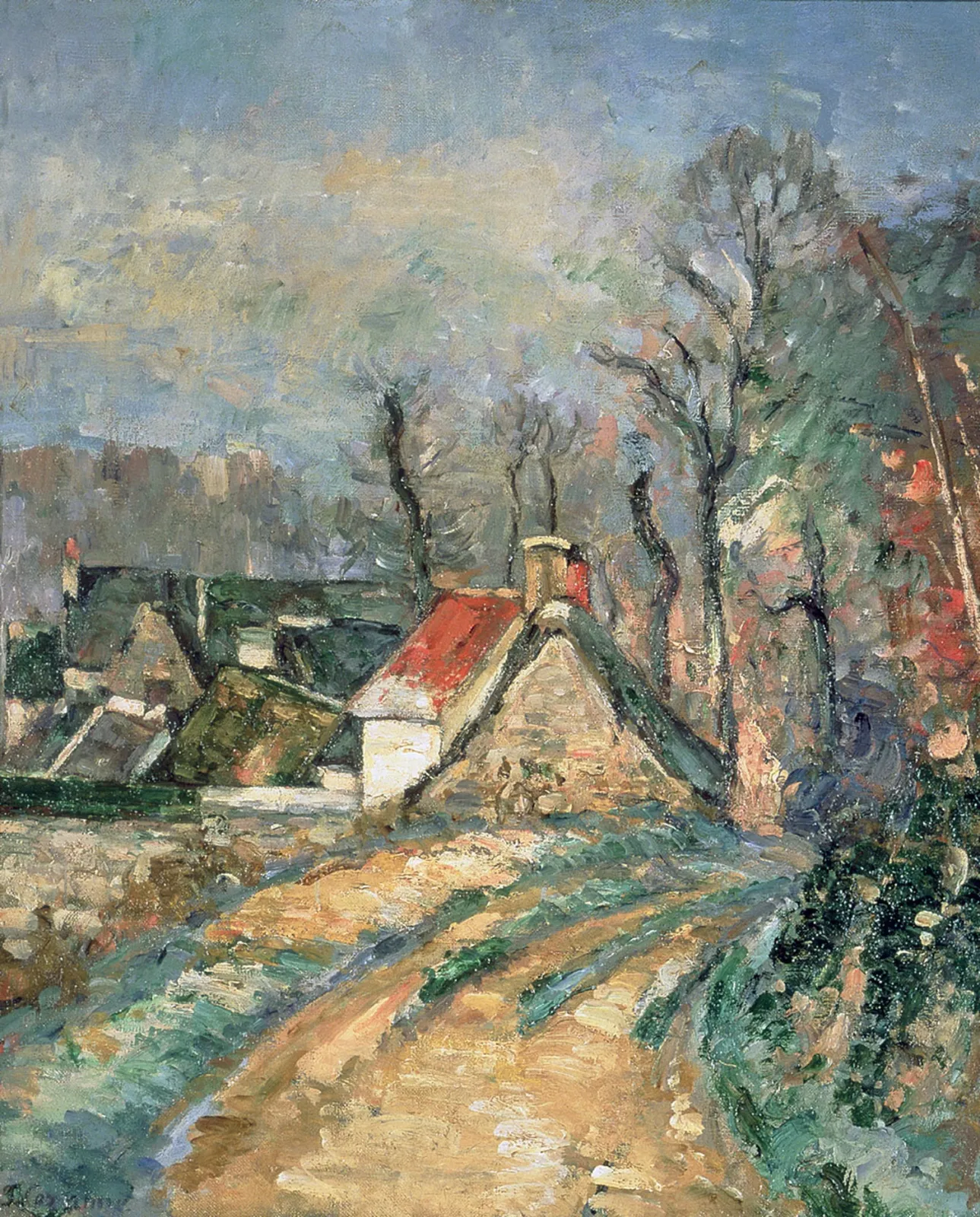 Chaumières à Auvers-sur-Oise en hiver, Paul Cézanne