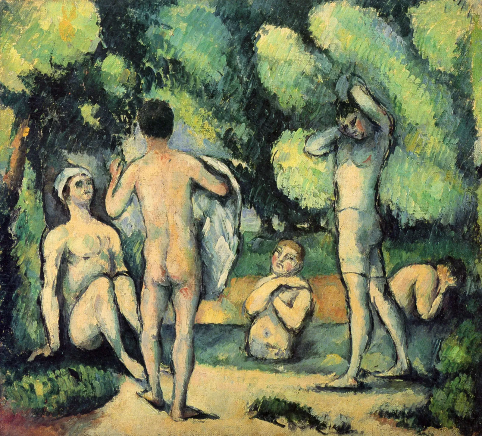 Cinq baigneurs, Paul Cézanne