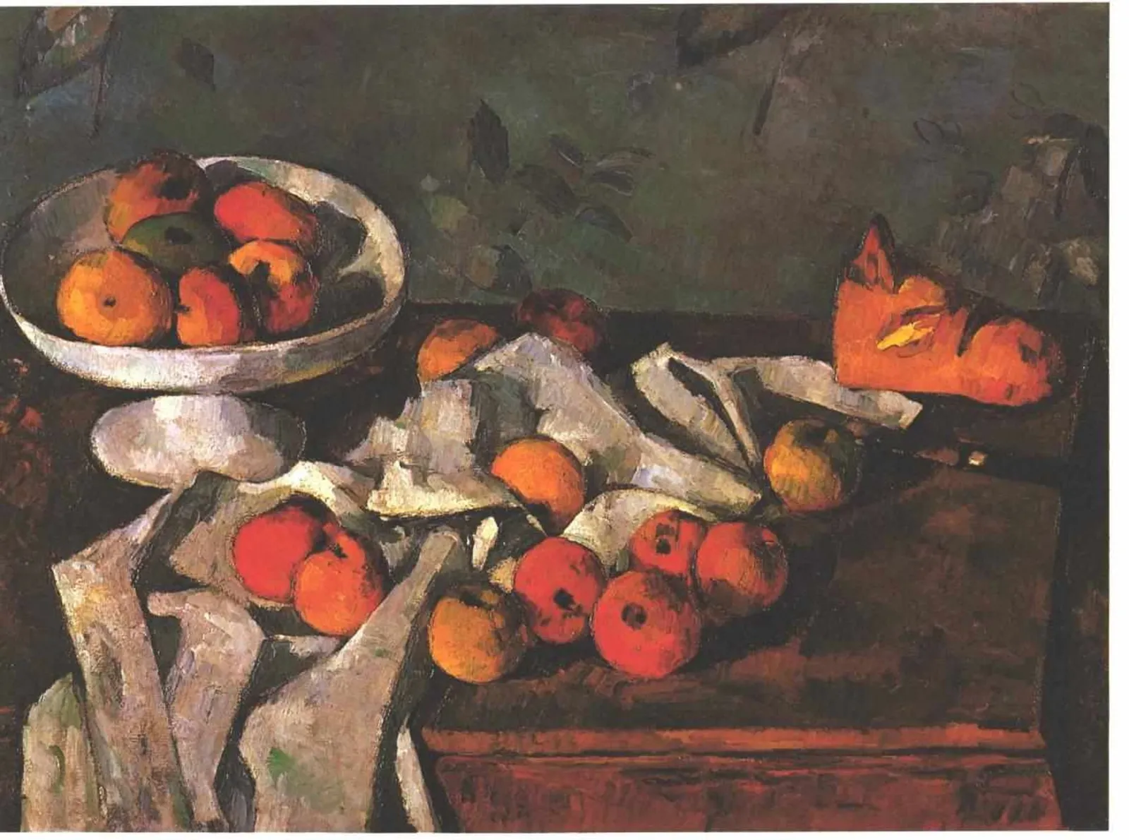Compotier, pommes et miche de pain, Paul Cézanne