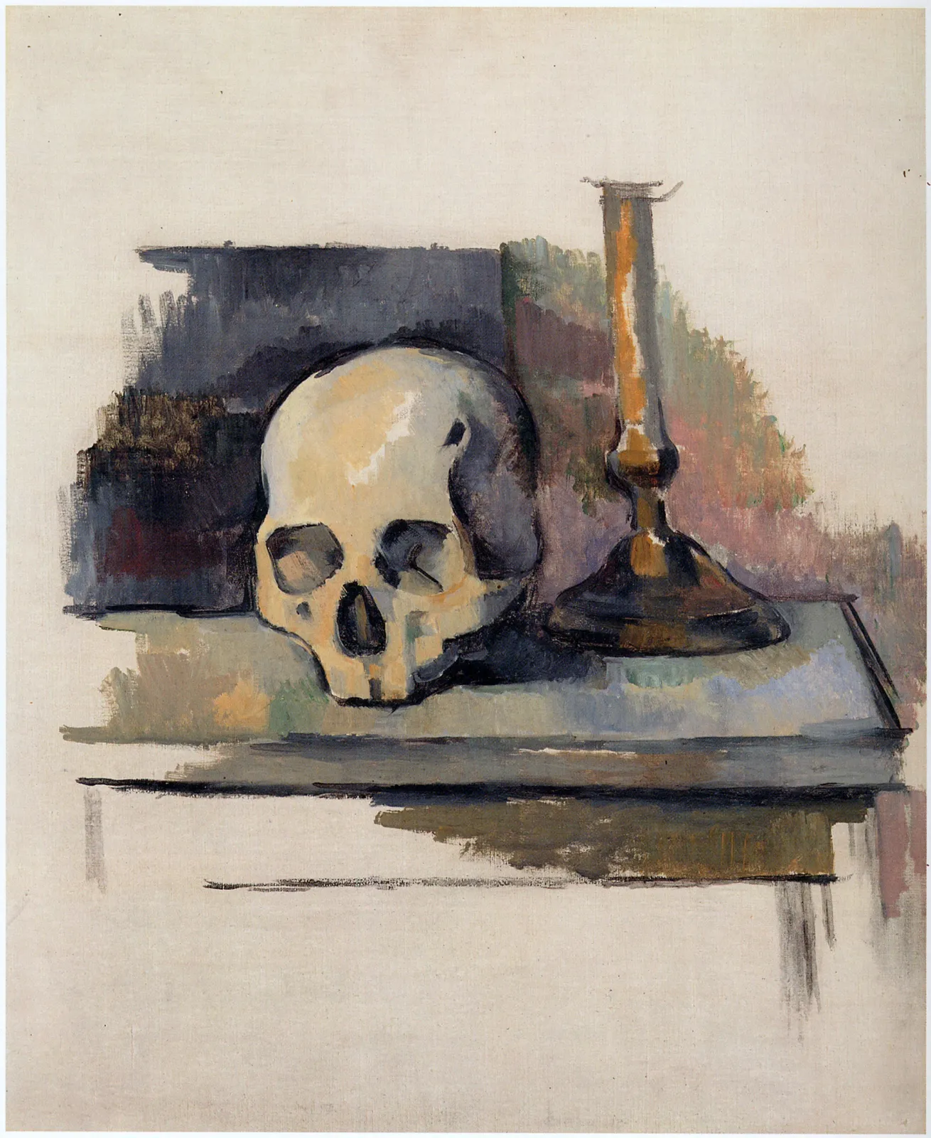 Crâne et chandelier, Paul Cézanne