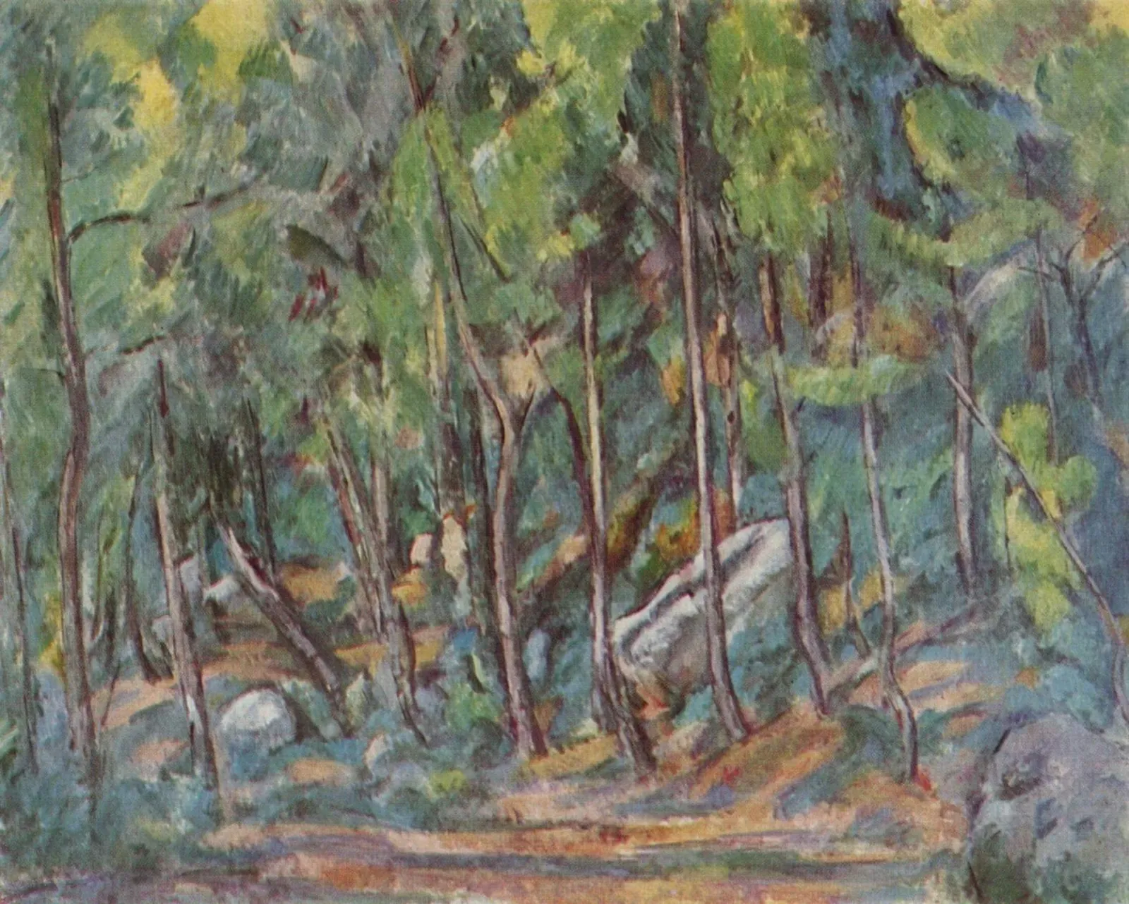 Dans la forêt de Fontainebleau, Paul Cézanne