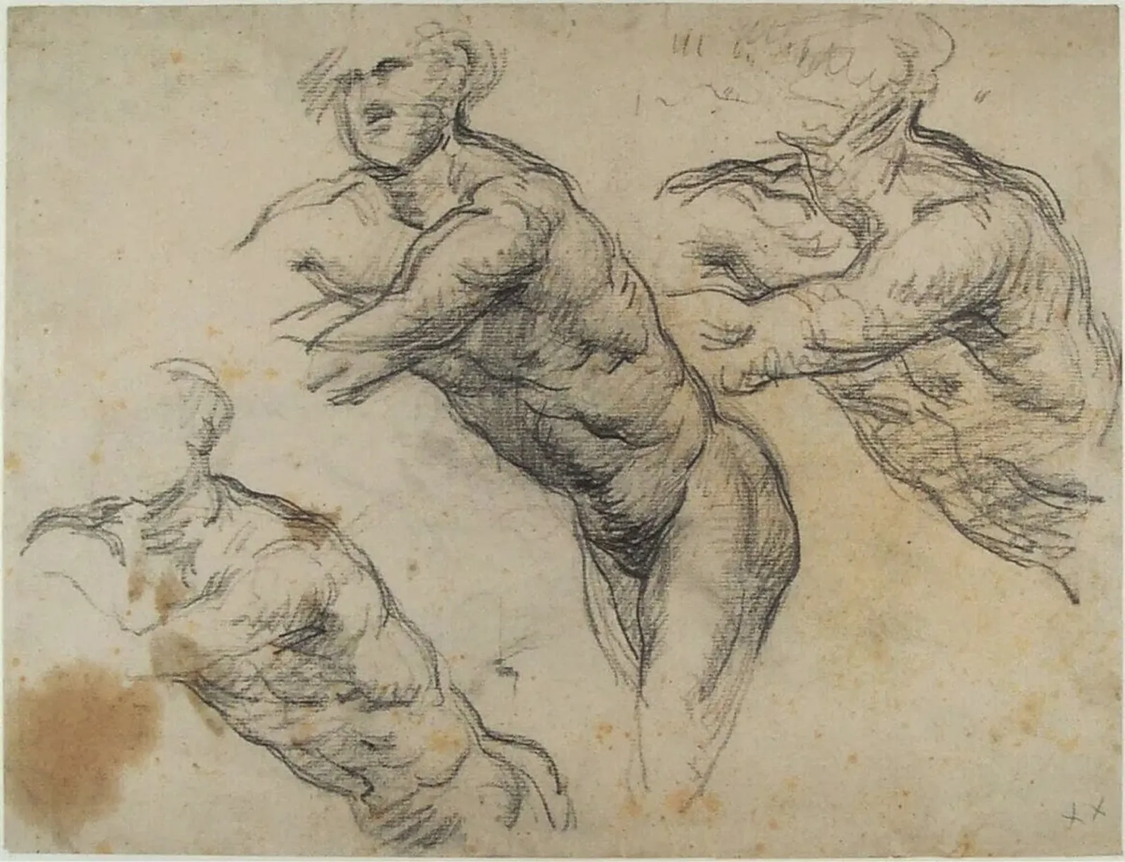 Dessin académique: nu à la rame, Paul Cézanne