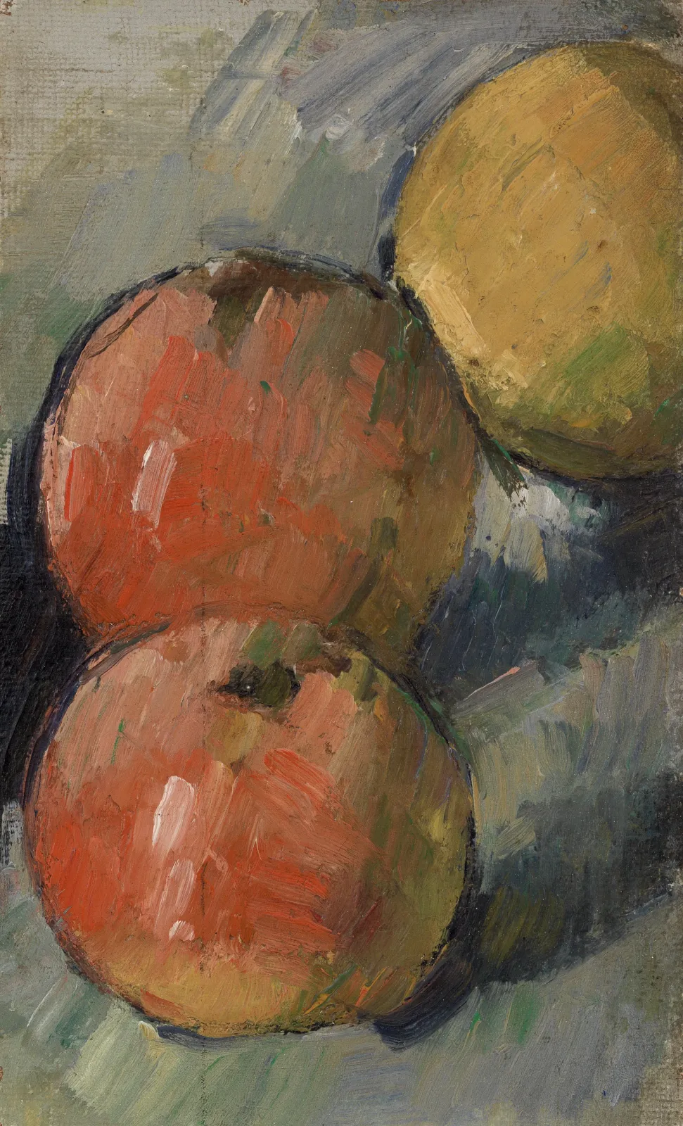 Deux pommes et demie, Paul Cézanne