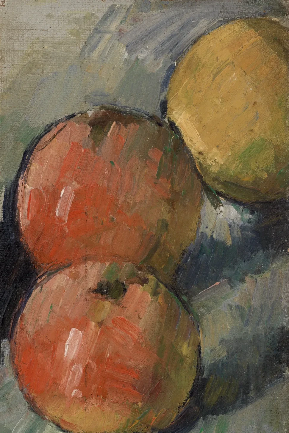 Deux pommes et demie, Paul Cézanne
