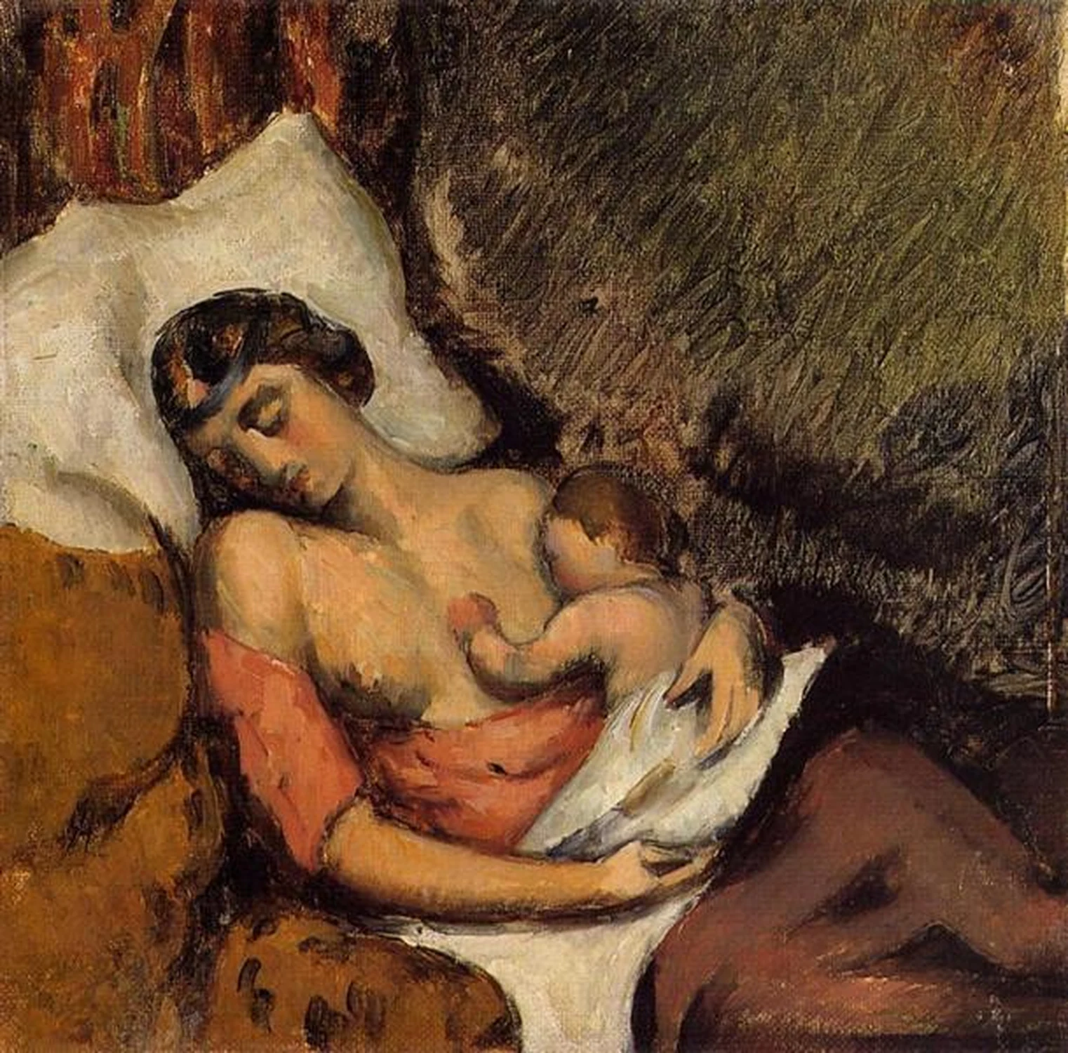 Femme allaitant son enfant, Paul Cézanne