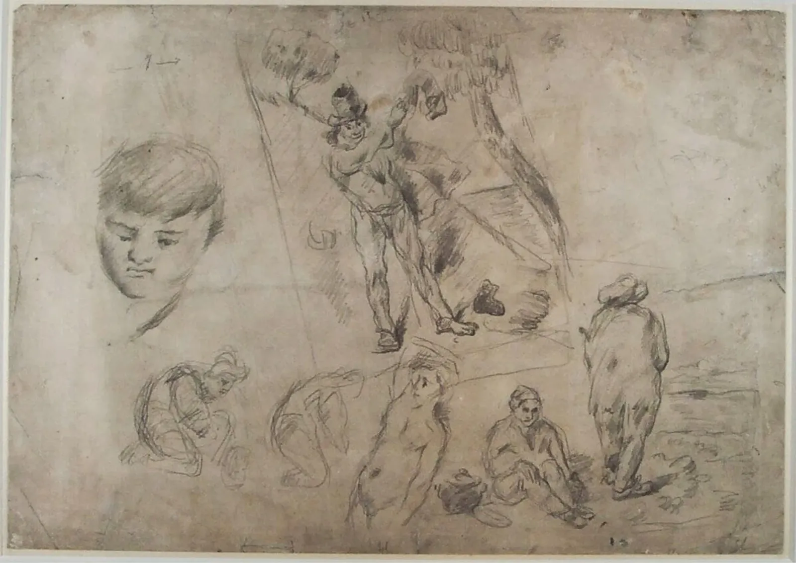 Feuille d'études, Paul Cézanne