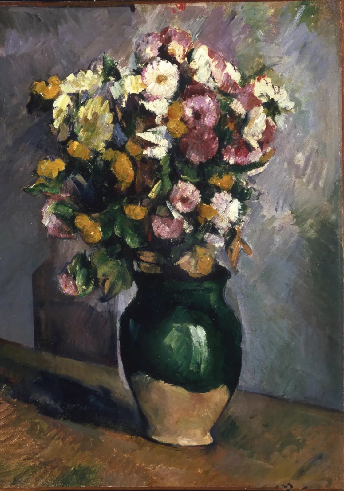 Fleurs dans un pot d'olives, Paul Cézanne