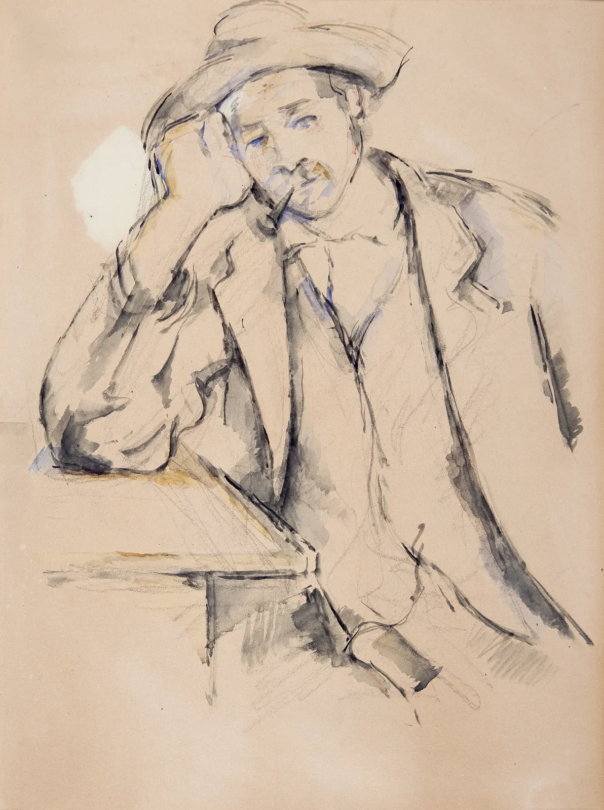Fumeur accoudé, Paul Cézanne