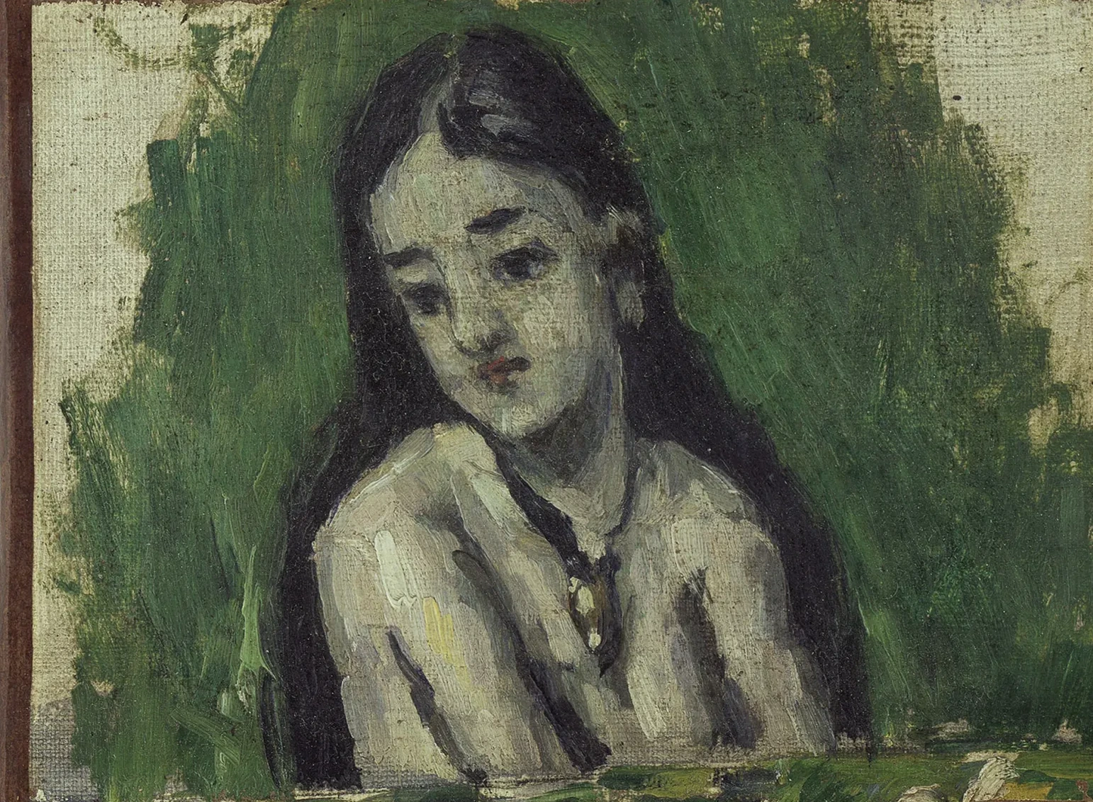 Jeune fille aux cheveux dénoués, Paul Cézanne
