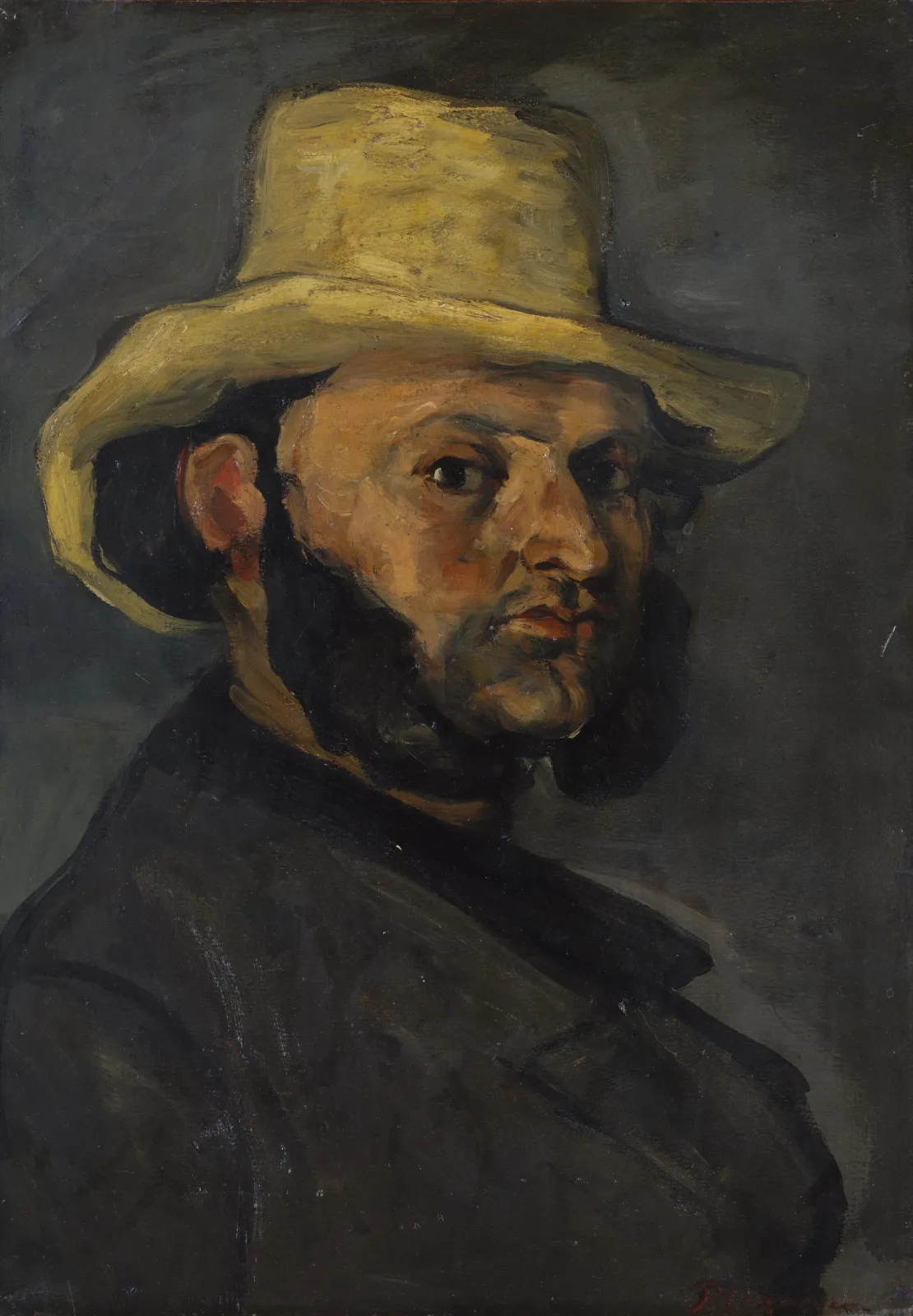 L'Homme au chapeau de paille, Paul Cézanne