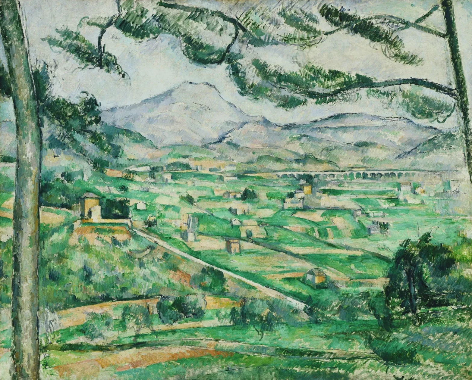 La montaña Sainte-Victoire con el gran pino, Paul Cézanne