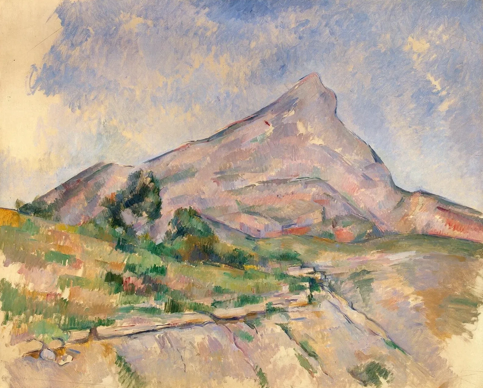 La montaña Sainte-Victoire vista desde Les Infernets, Paul Cézanne