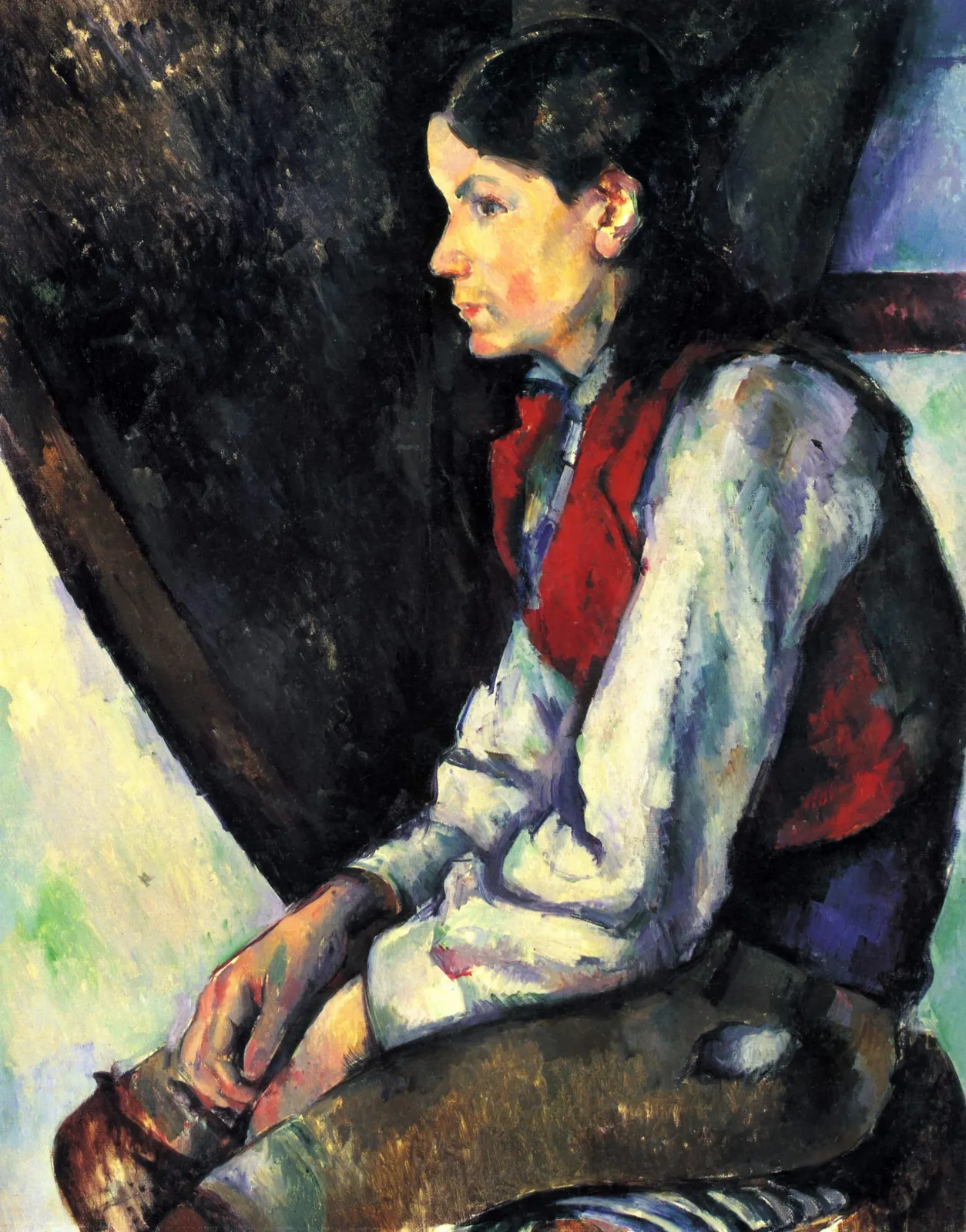 Le Garçon au gilet rouge, Paul Cézanne