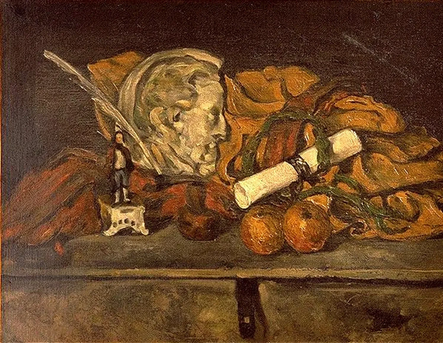 Les Accessoires de Cézanne. Nature morte au médaillon de Philippe Solari, Paul Cézanne