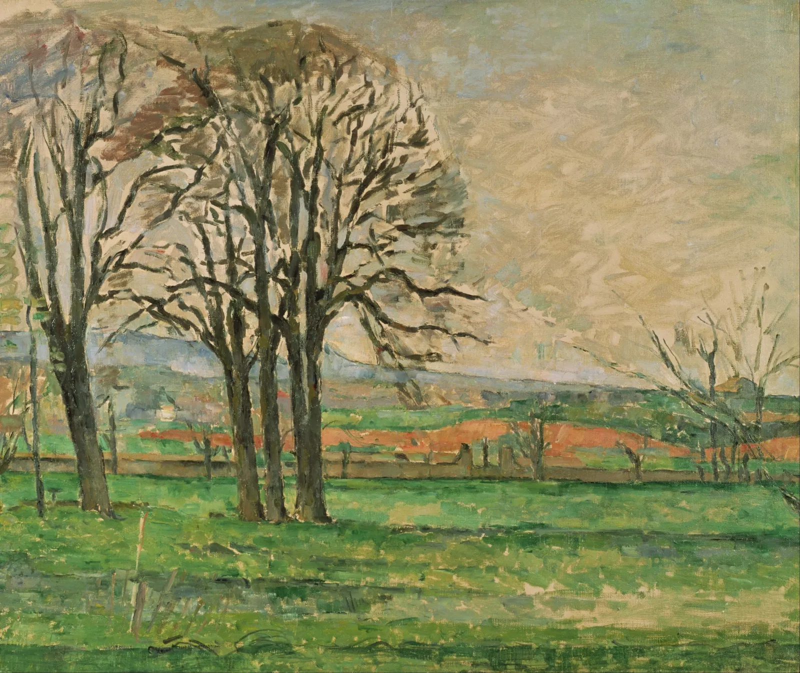 Les Arbres du Jas de Bouffan dénudés, Paul Cézanne