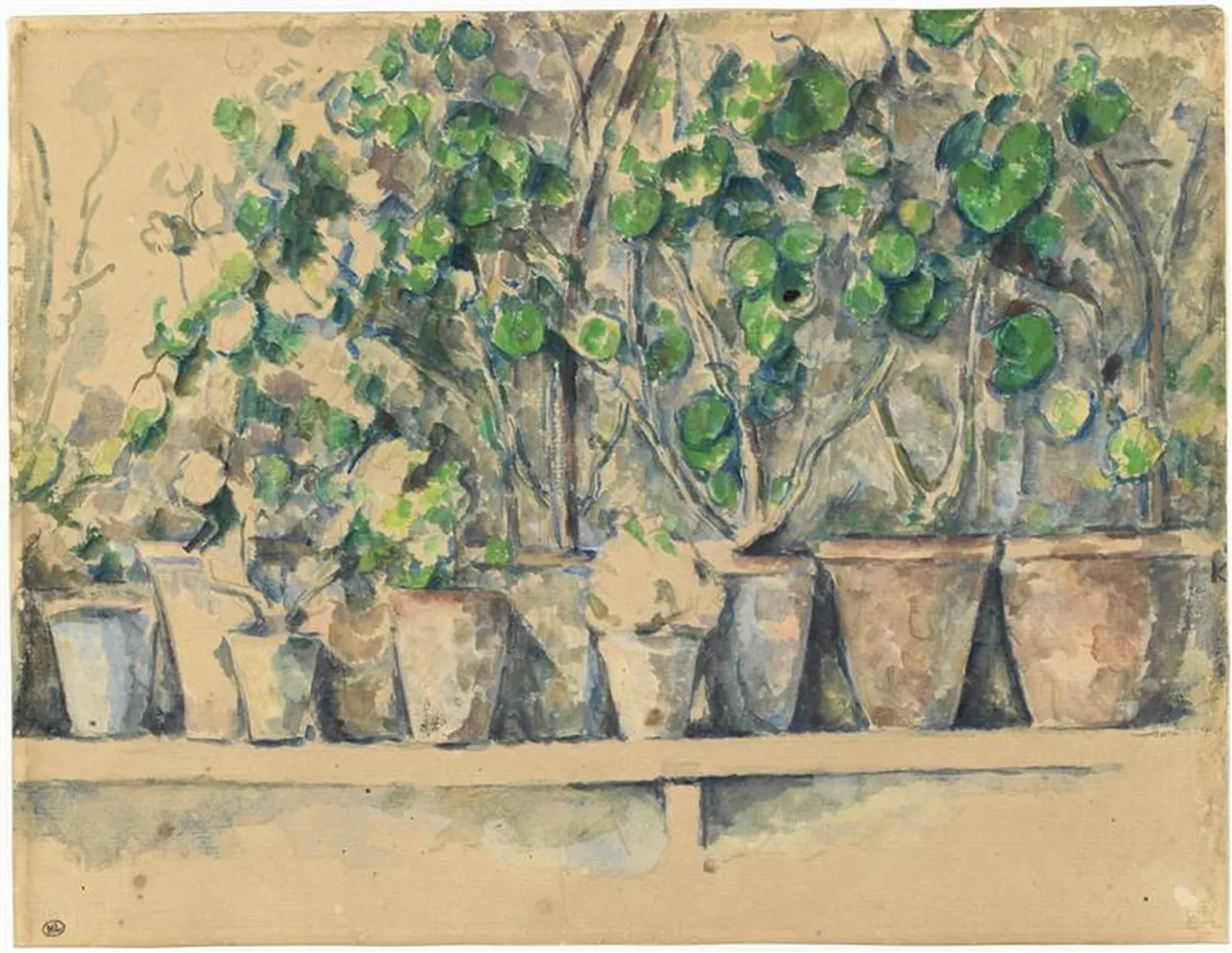 Les pots de fleurs, Paul Cézanne