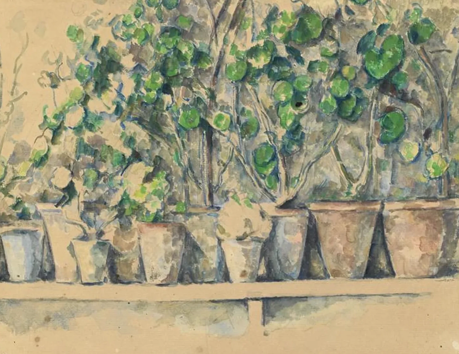 Les pots de fleurs, Paul Cézanne