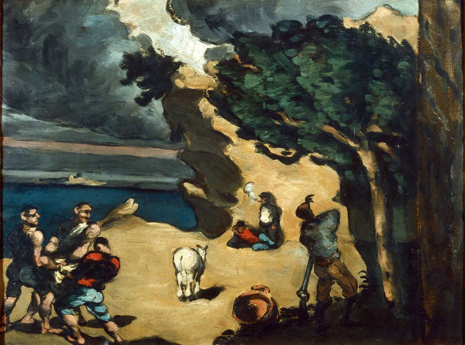 Les Voleurs et l'âne, Paul Cézanne