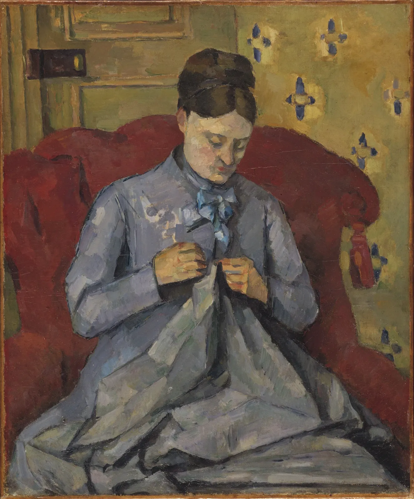 Madame Cézanne cousant, Paul Cézanne
