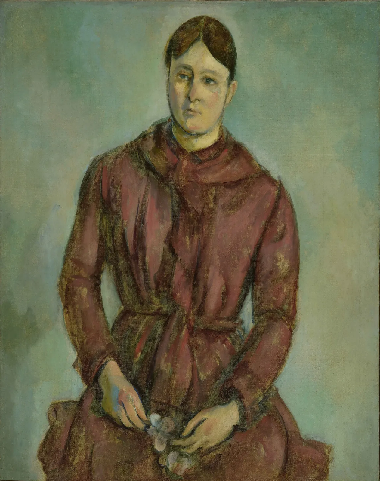 Madame Cézanne en robe rouge, Paul Cézanne