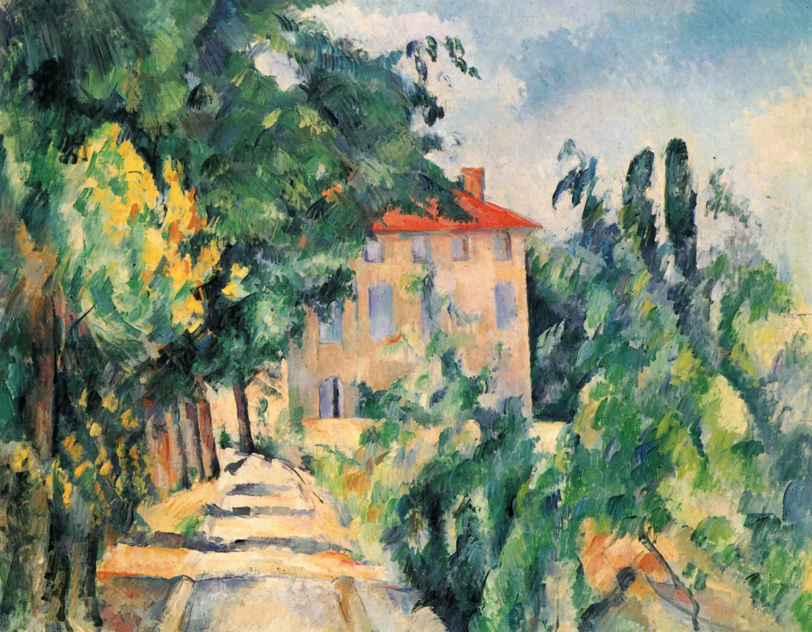 Maison au toit rouge (Jas de Bouffan), Paul Cézanne