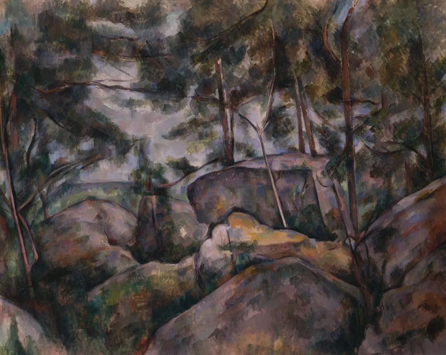 Rochers à Fontainebleau, Paul Cézanne