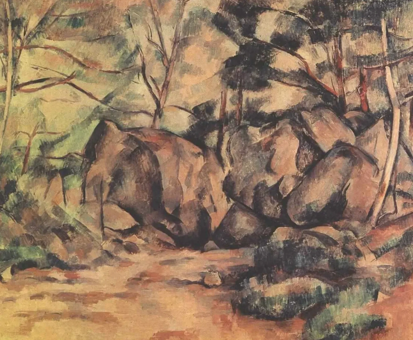 Rochers dans le bois, Paul Cézanne