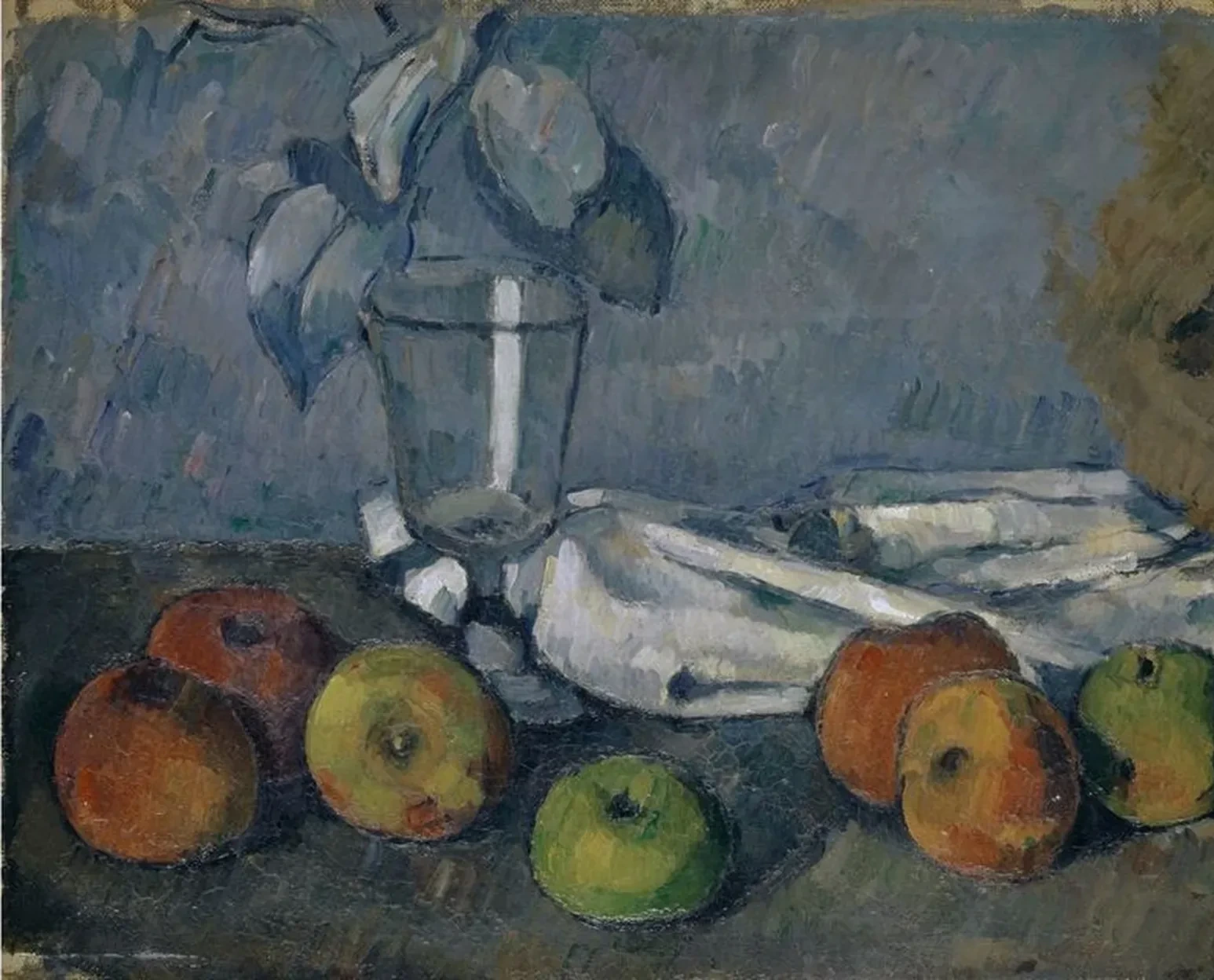 Verre et pommes, Paul Cézanne