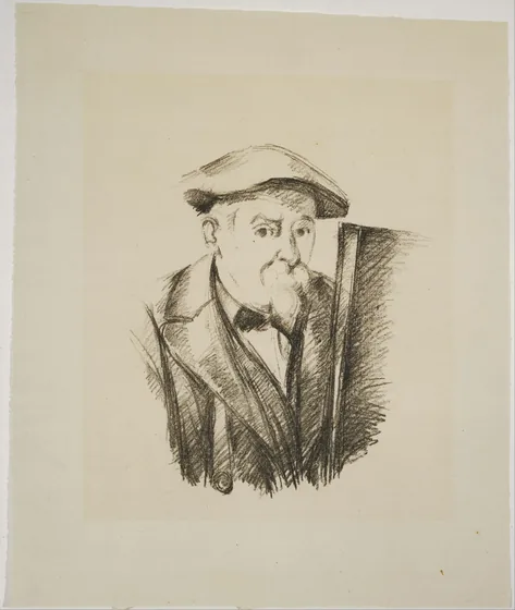 Autoportrait de Cézanne, en litho