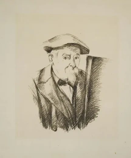 Autoportrait de Cézanne, en litho