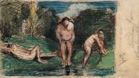 Baigneurs au repos