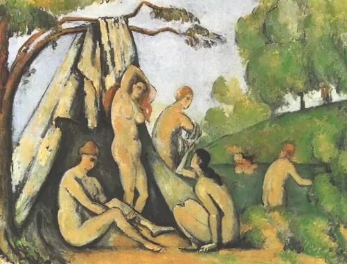 Baigneuses devant la tente