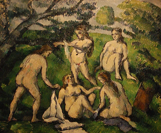Cinco bañistas, Paul Cézanne