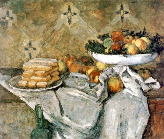Compotier et assiette de biscuits