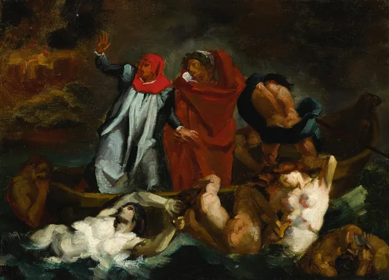 D'après Delacroix: La Barque de Dante