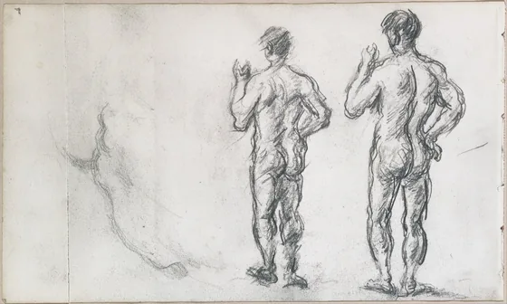 Deux baigneurs debout
