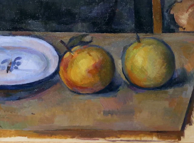 Dos manzanas sobre una mesa, Paul Cézanne