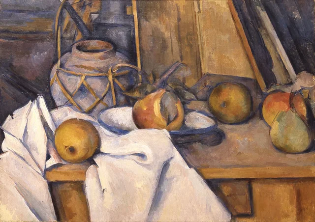 Frutas y tarro de jengibre, Paul Cézanne