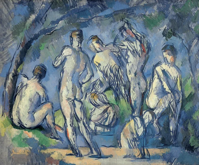 Grupo de siete bañistas, Paul Cézanne