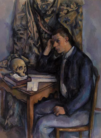 Jeune homme à la tête de mort