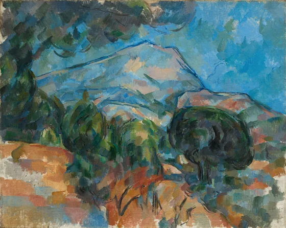 La Montagne Sainte-Victoire au-dessus de la route du Tholonet (avec pin parasol)